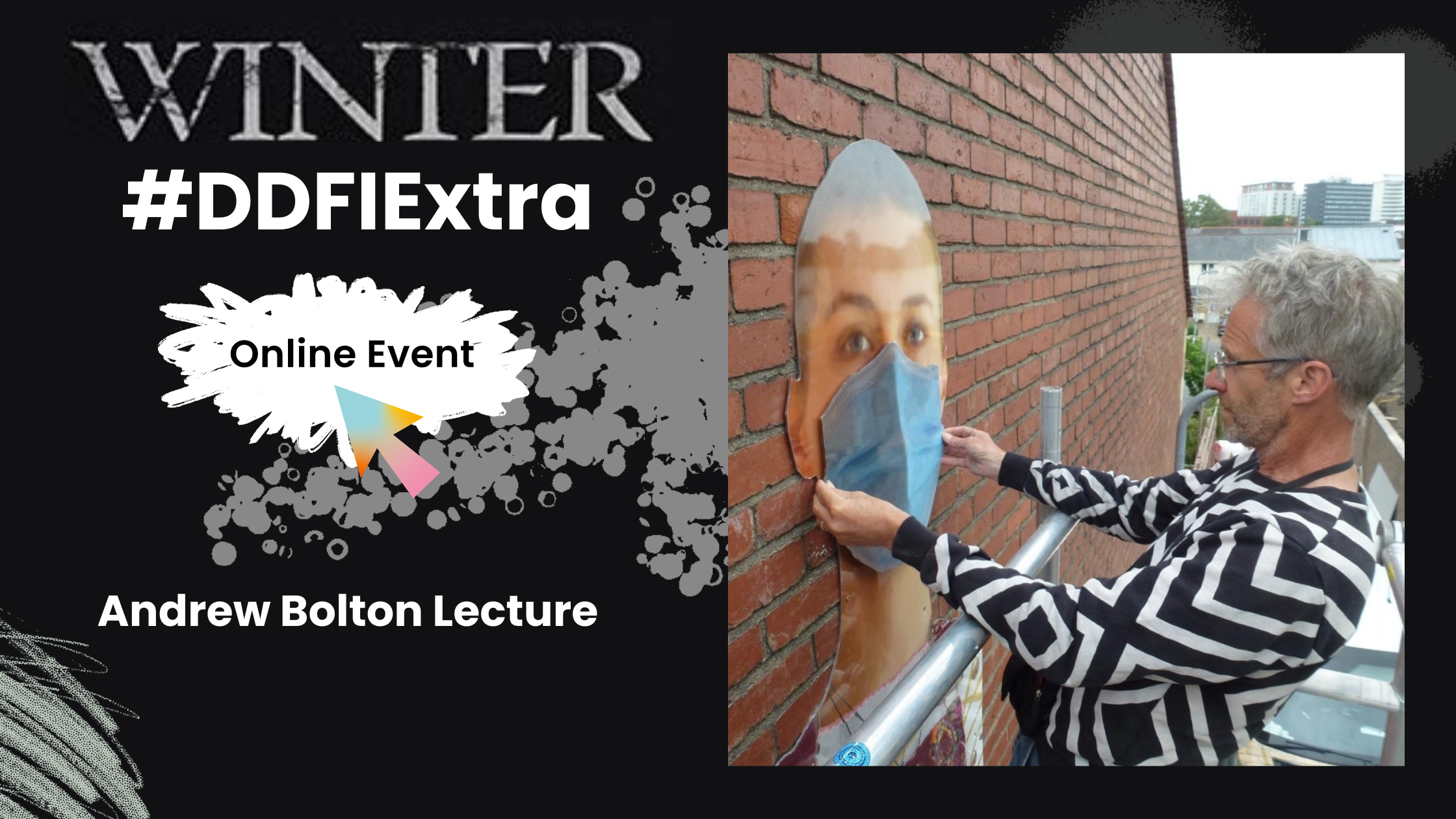 Andrew Bolton is painting a mural of a disabled woman