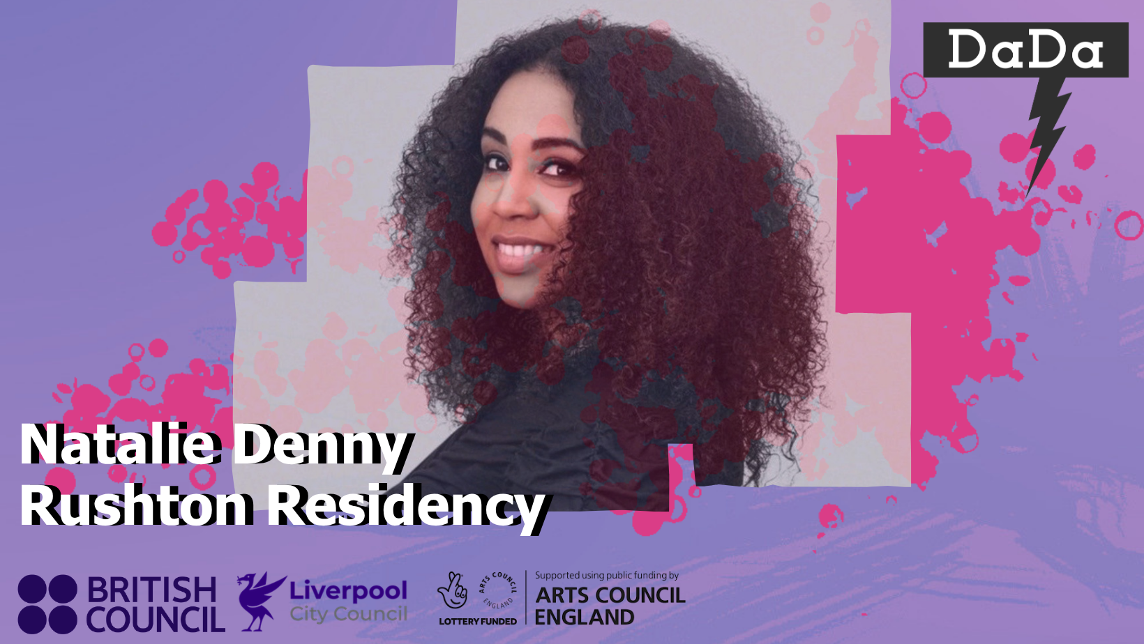 Natalie Denny headshot on purple background